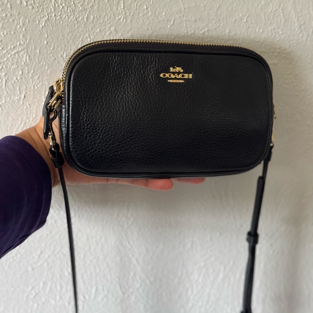 Coach Black Leather Crossbody Bag